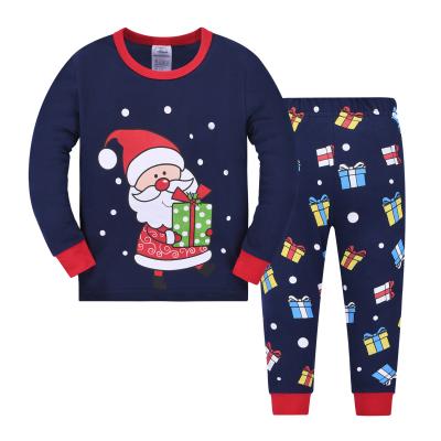 China Wholesale Cotton Family Pajamas Mens Pajamas Boys Casual Christmas Sleepwear Cartoon Printed Santa Claus Pajamas Set for sale