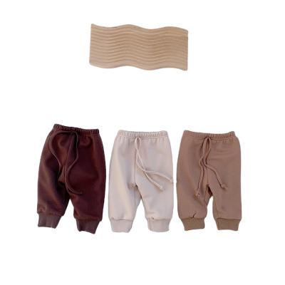 China Winter 2021 Breathable Warm Plus Velvet Thickening Pants Toddler Boy Girls Sports Solid Pants Children Trousers for sale