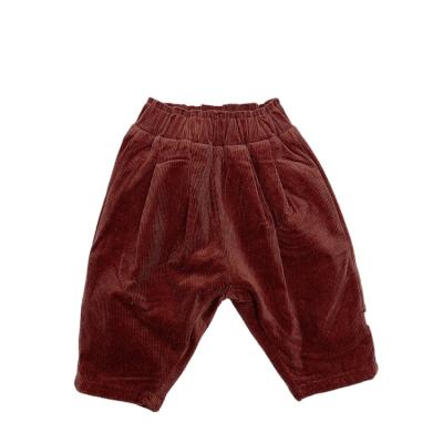 China Children's breathable corduroy pants 2020 winters new baby plus corduroy warm pants boy's pants boys straight wild casual loose trousers for sale