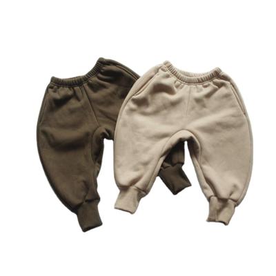 China QUICK DRY Winter Sports Pants Warm Kids Baby Boy Girl Pants Plus Thick Velvet Children Clothes Outfits for sale