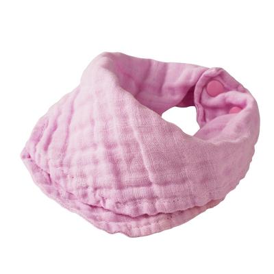 China High Quality Water Absorption Rose Bandana Baby Muslin Washable Organic Cotton Baby Bib Best Seller Amazon Good Burp Cloths for sale