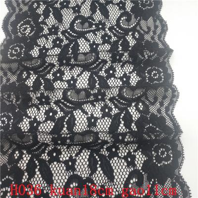 China Professional 100% Polyester Memory Lace Fabric Cheap Lace Fabric Elastic Lace Trim for sale