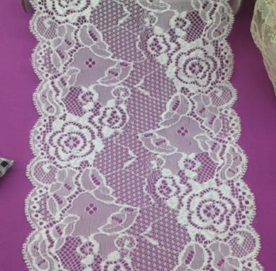 China Breathable Women's Eyelash 15cm Upper Nylon Lace Dress Halter Lace Fabric for sale