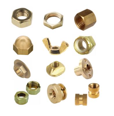 China General industry all kinds of high quality brass nut, brass nut factory for sale