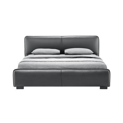 China Modern high quality sofa bed italian style service bedroom furniture leather bed for sale