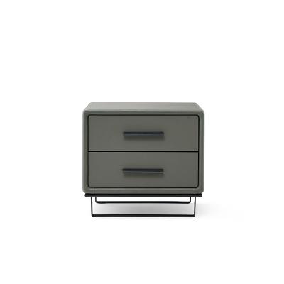 China With Storage High End 2 Drawers Lacquer Storage Night Stand In Bedroom Furniture for sale