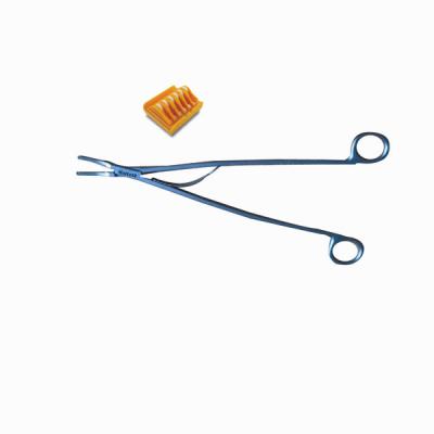 China Reusable L size 9 or 30 degree Wire-electrode cup curved open surgery hemoclip hemolok applier/hemostatic edge-o-lok clip applicator for sale