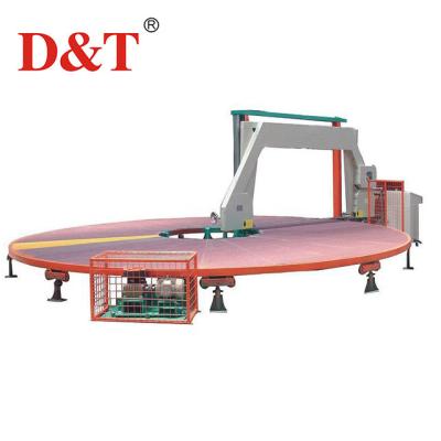 China D&T Restaurant Circular Knife Foam Cutter 350w Auto Carousel Foam Cut Dividing Machine for sale