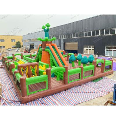 China PVC Large Size Inflatable Forest Kids Inflatable Theme Park Waterproof Playground Materials For Custom for sale