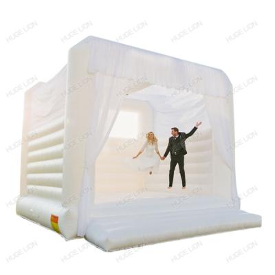 China White Wedding Bounce House 20ft Waterproof White Bounce House Commercial Grade For Wedding for sale