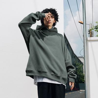 China Custom High Quality QUICK DRY Plain Sweatshirt White Streetwear Drop Shoulder Pullover Hoodies For Men for sale