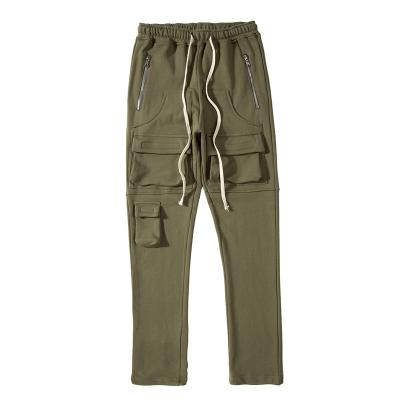 China Custom Made Popular Multi-pocket Cargo Sweatpants OEM High Street Pants Casual Men's Breathable Cargo Pants for sale