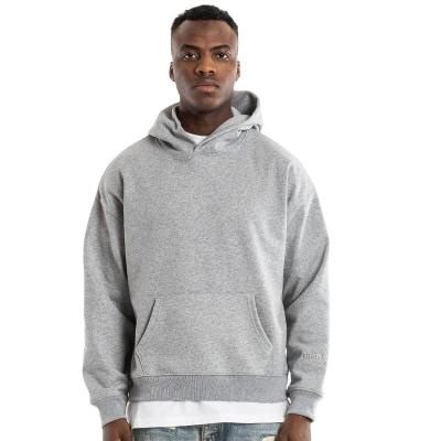 China Custom heavy cotton oversized men's drop shoulder breathable hoodies plain men's streetwear sweatshirts hoodies logo wholesale for men for sale