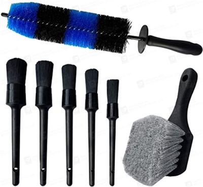 China 7pcs 610g Auto Cleaning Brush For Car Exhaust Tip Wheels Interior Places for sale