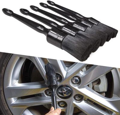 Chine Brosse détaillante de pp de voiture en nylon noire de filament 5 paquets pour nettoyer intérieur à vendre