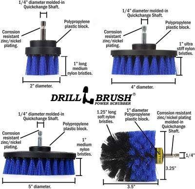 China Bürsten-Satz-Bohrgerät des Bohrgerät-4pcs trieb Strangpressverfahren-Reinigung an zu verkaufen