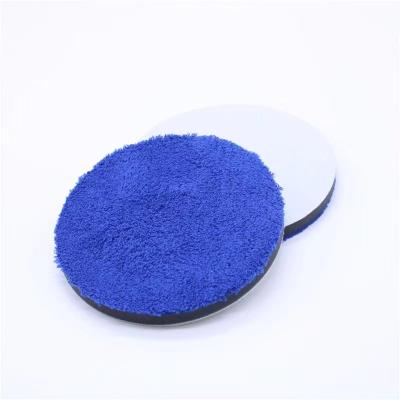 China 180mm Car Polishing Sponges With Fine Microfiber Materials Blue for sale