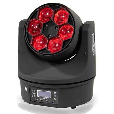 China China Manufacturer 6X15W Professional 4In1 Led Stage Light Rgbw Moving Head Light With Beam Effect 35cm*26cm*25cm for sale