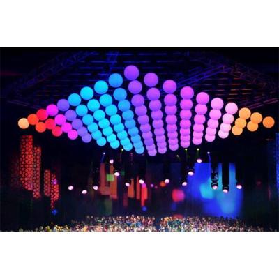 China Wholesale dmx winch ceiling kinetic lights DMX RGB of decoration led lift ball sphere kinetic ball for sale