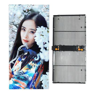 China Outdoor Indoor Transparent Glass Film LED Display Digital Signage And Displays 1000X500MM for sale