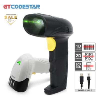 China Handheld Barcode Scanner X-760K Supermarket Price Payer ABS+PC GTCODESTAR Hospital Scanners Stock QR Barcode 2D Reader Manual Scan for sale