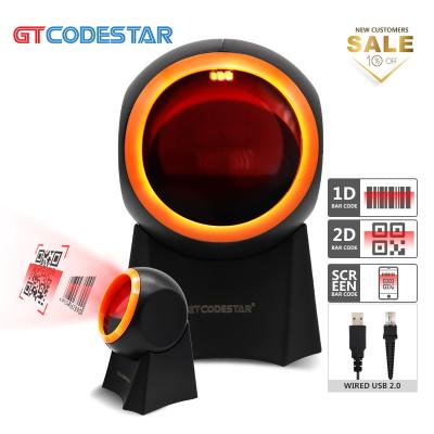 China GTCODESTAR 2D supermarket qr code scanner reader Supermarket Desktop Scanning 1D auto-induction flatbed barcode scanner for sale GT-8800G for sale