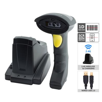 China ABS+PVC+PC 2.4G Supermarket Wireless Handheld ID GSM ISO Wifi Card Hospital Barcode Scanner Shockproof Good Performance for sale