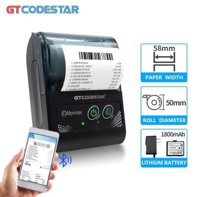 China Pocket 58mm Blue Tooth Wireless Control Thermal Printer Machine GT-P5801 Mini Mini Mobile Android Portable Bar Code Thermal Printer for sale