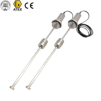 China 304 Cable Type 0-5v 0-10v Float Ball Liquid Water Fuel Tank Magnetostrictive Level Transmitter for sale