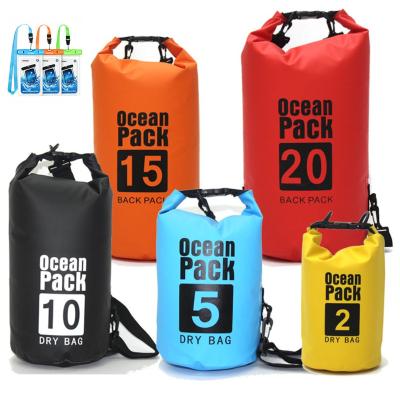 China Custom logo 500D 2L 5L 10L 20L outdoor activity PVC MESH outdoor ocean package waterproof dry bag/waterproof bag for sale