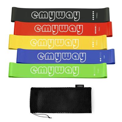 China Factory Wholesale 100% Natural Latex Loop Resistance Bands Custom Logo With Nylon Bag for sale