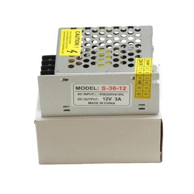 China Metal Enclosing CCTV Camera BZX 12V 36W 3A Switching Power Supply For LED Lighting Driver 3D Printer CCTV Control Systems for sale