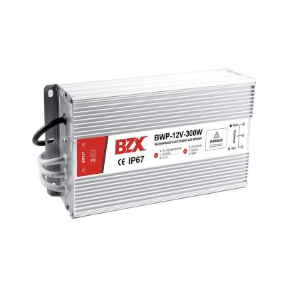 China BZX IP67 12V 300W outdoor waterproof switching aluminum power supply for lighting sistema for sale