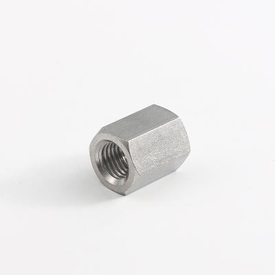 China Building M16 Metal Hex Nut Hardware Fasteners Long Hex Long Nut Stainless Steel Hex Coupling Nuts for sale