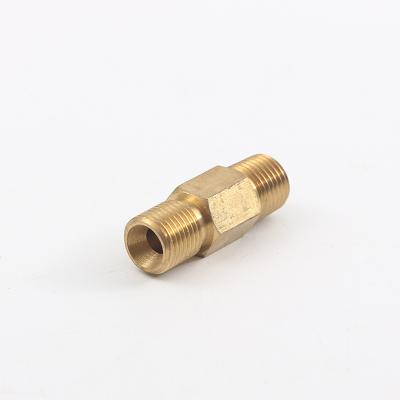 China Double End Elbow Pipe Fittings Brass Connector Hexagon for sale