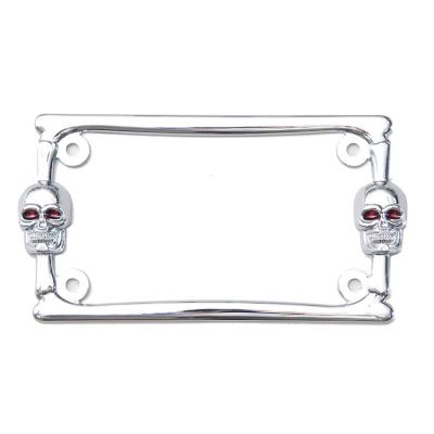 China High Quality Zinc Alloy Durable Using Various Skull Motorcycle License Plate Frame For USA for sale