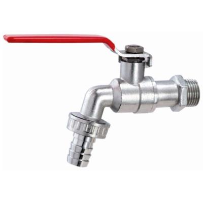 China Long Body Zinc Traditional Bibcock Handle Brass Core Water Faucet for sale