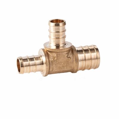 China pex crimp lead free brass pipe fitting for floor gas heating system for sale