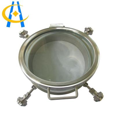 China Tank cover around outboard opening tank pressure manway with sight glass cover for sale