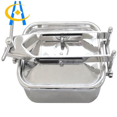 China Factory Manway Stainless Steel Rectangular Covers Designer For Food Beverage Equipment for sale