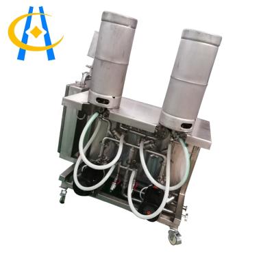 China Shanghai Semi - Automatic High Quality Double Heads Semi - Automatic Beer Washing Machine for sale