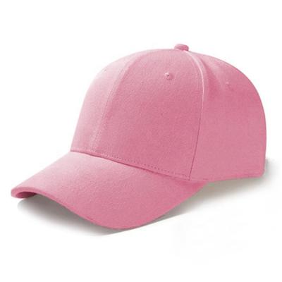 China The JOINT Baseball Cap Solid 6 Panel Cotton Dad Hat Organic Volume Pink for sale