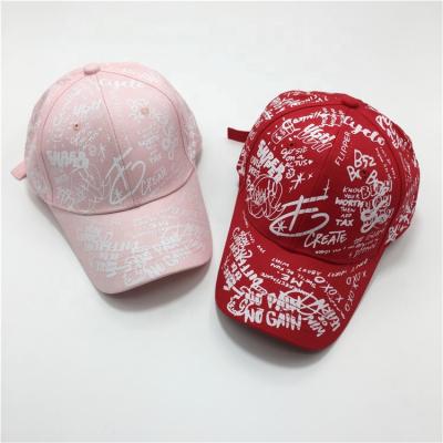 China COMMON Custom Design New Style 6 Panel Cotton All Over Print Graffiti Geometric Baseball Cap for sale