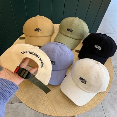 China JOINT High Quality Custom Cotton Embroidery 6 Panel Dad Hat And Cap With Abjustable Plastic Buckle for sale