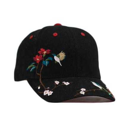 China OEM Selling Embroidery Text Logo Hot Curve Edge Logo Custom Dad Hat 6 Panel Baseball Caps Manufacturers for sale