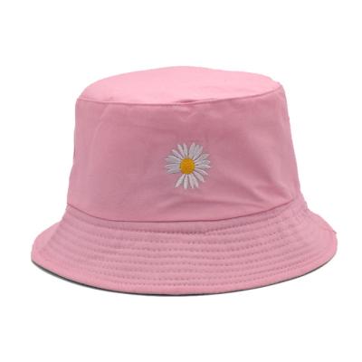 China New Fashionable Women Cotton JOINT Panama Embroidery Summer Hats Reversible Fisherman Bucket Hats for sale