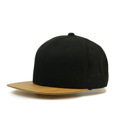 China JOINT Design Your Own 6 Panel Cotton Twill Europe Caps Detachable Wooden Brim Snapback Hat for sale