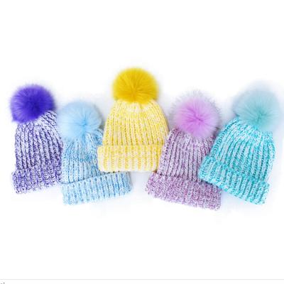 China COMMON Newest Style Knit Beanies Fashion Women OEM/ODM Winter Soft Warm Acrylic Hat With Pom Pom Ball For New Year Gift for sale