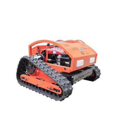 China 4-Stroke Crawler Robot Lawn Mower Garden Grass Cutter Self-Propelled Remote Control Crawler Walking Mower for sale