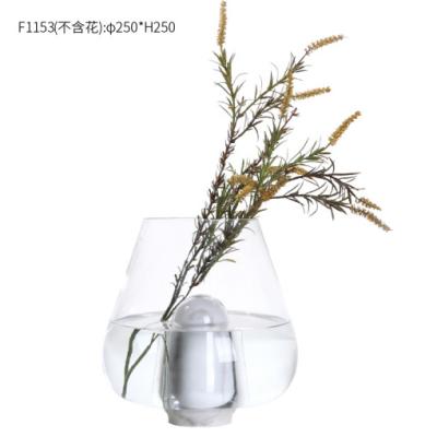 China Nordic creative minimalist vertical striped clear tall glass vase decoration flower home device for sale